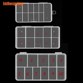 (Inthespring) กล่องเปล่า สําหรับใส่อัญมณีตกแต่งเล็บ 10/11
