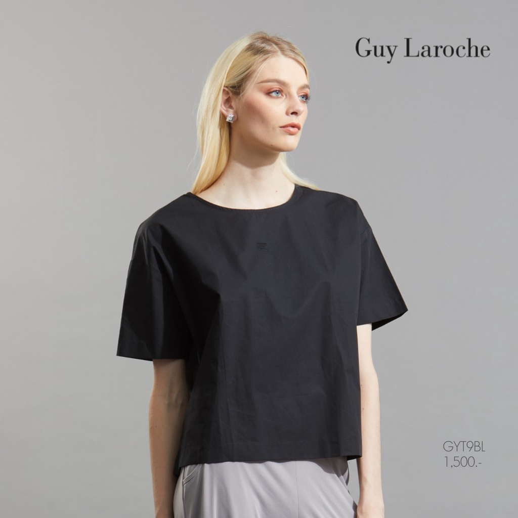 Guy Laroche เสื้อผู้หญิง Easy blouse  loose basic short sleeve blouse (GYT9BL)
