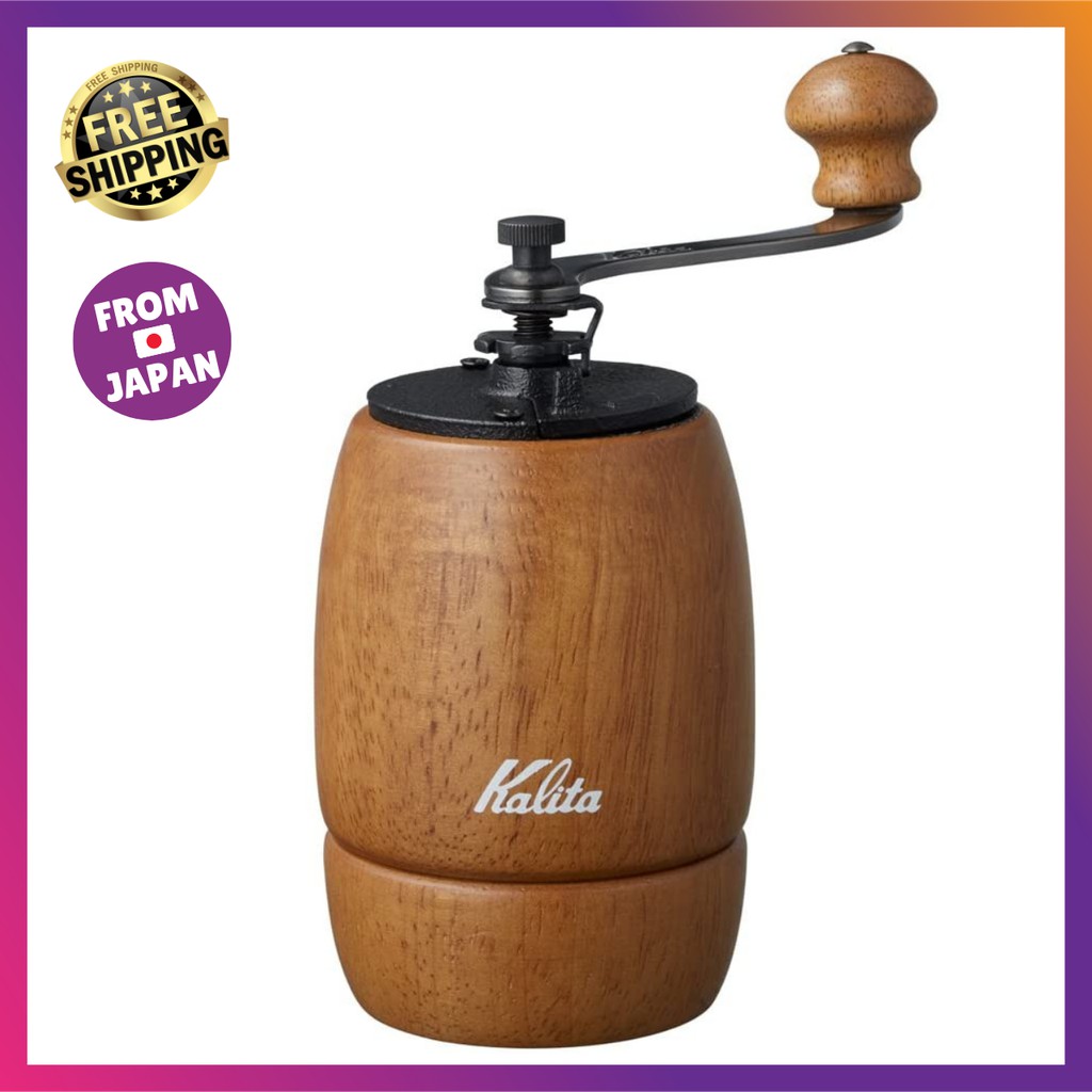 Kalita Coffee mill Coffee utensils Hand grind Brown Rubber wood interior KH-9 # 42121 โรงสีกาแฟ เครื่องชงกาแฟ บดด้วยมือ สีน้ำตาล ไม้ยางพารา ภายใน