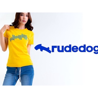 rudedog T-shirt เสื้อแขนสั้น รุ่น แบ็กสแลช (TS-Backslash) แฟชั่น คอกลม ลายสกรีน ผ้าฝ้าย cotton ฟอกนุ่ม ไซส์ Mญ, Lญ