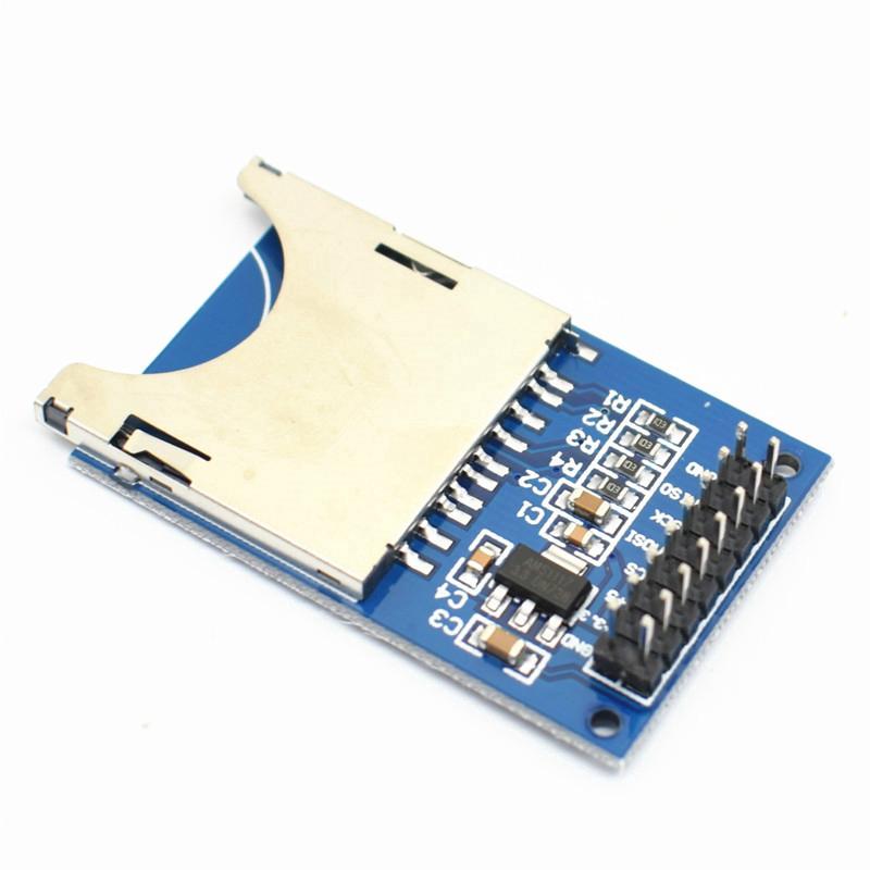 โมดูลอ่านหนังสือสำหรับ Arduino SD Card Module Slot Cu