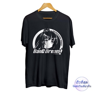 ผู้ชาย เสื้อยืดผ้าฝ้าย 100% พิมพ์ลายเกม RINKO SHIROKANE rosalia - BANG DREAM สไตล์ญี่ปุ่น ยุค 30