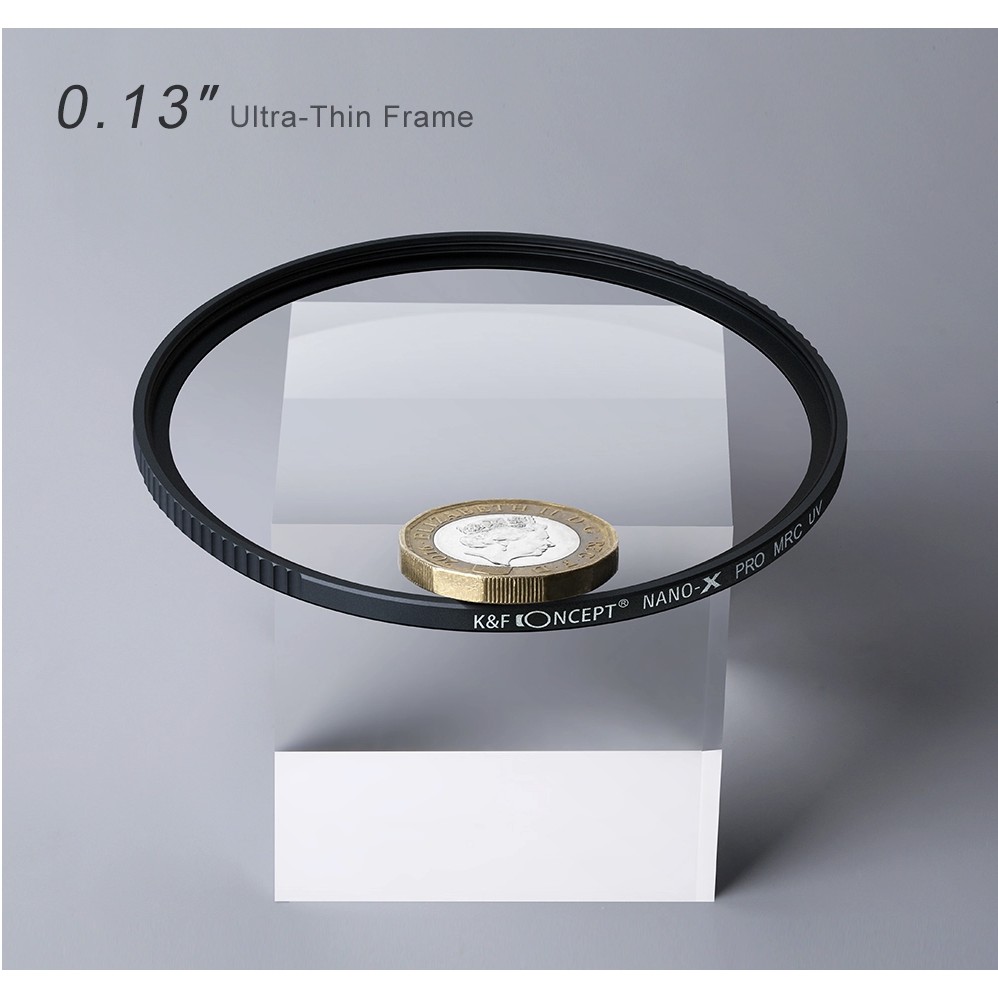 K&F Nano-X UV Filter ฟิลเตอร์เลนส์ป้องรอยขีดข่วนและละอองน้ำ ฟิลเตอร์ เลนส์ ฟิลเตอร์กล้อง
