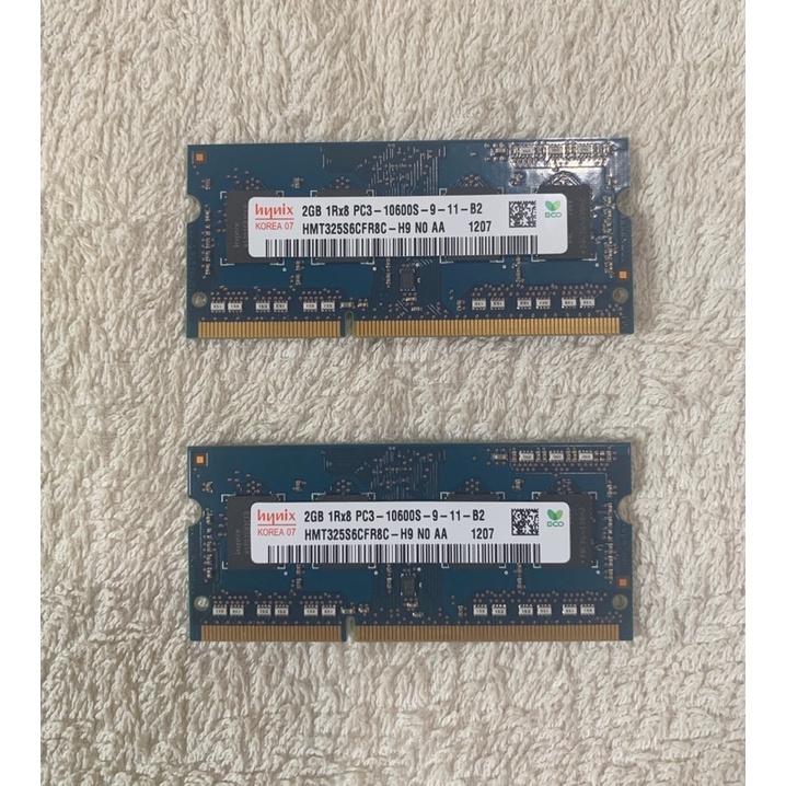 แรมโน๊ตบุ๊ค DDR3 2GBx2 PC3 10600S บัส 1333 (Notebook) Hynix