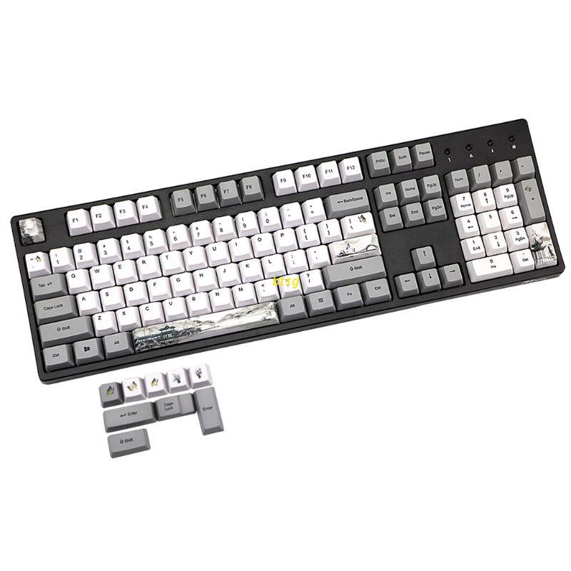 Btsg Ink Landscape Keycap OEM PBT ANIS เค้าโครง Keycaps ชุดคีย์บอร์ด keycap PBT Dye-Sublimation Keyc