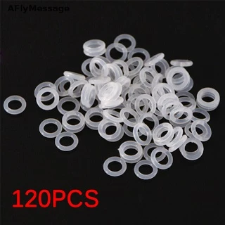 AFM 120 ชิ้นยางซิลิโคน O-Ring Dampeners สีขาวสําหรับคีย์บอร์ด Cherry MX