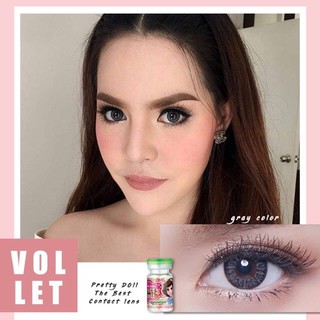 Vollet Gray (1) สีเทา โตกลางๆ เทา โทนเข้ม แบ๊วๆ เนียนตา Pretty Doll บิ๊กอาย Contact Lens Bigeyes คอนแทคเลนส์ ค่าสายตา