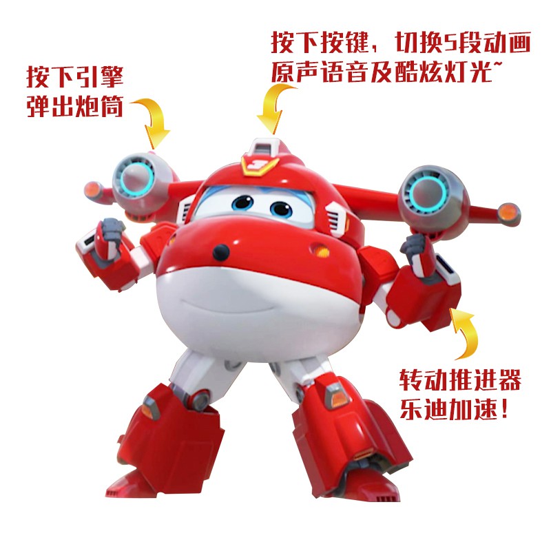 Super Flying Manหุ่นยนต์ของเล่นครบชุด ของเล่นหุ่นยนต์สำหรับเด็ก ของเล่นเครื่องบิน - รูปที่ 3