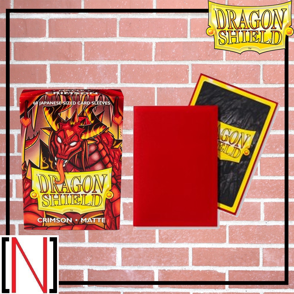 [Sleeve][ซองใส่การ์ด] Dragonshield 60CT - Matte Crimson japanese size [Vanguard][Yugioh][Dragon shie