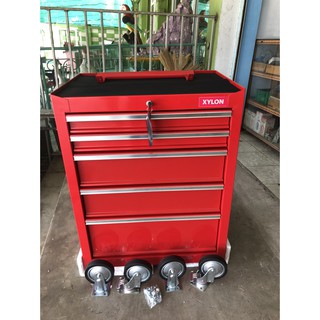 🔥โค้ดINC3LEL3ลด30฿ตู้รถเข็นเก็บเครื่องมือ 5 ลิ้นชัก Tool Cabinet ยี่ห้อ XYLON รุ่น XYL-05X