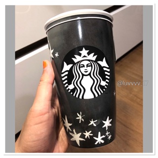 Starbucks 🌟Vera Wang Black 🗿Double Wall Mug 🌟12oz New