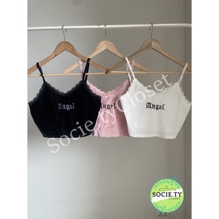 Socie.tycloset-Romweเสื้อสายเดี่ยวครอปปักDevil