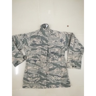 24USAFเสื้อทหารUSAF ลายพรางไทเกอร์รอบอก38-40นิ้ว ขนาด6R(XS )ผ้าบาง50/50