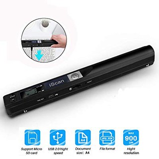 เครื่องสแกนเอกสารพกพา Handheld Portable A4 Book Document Photo Scanner 300DPI, 600DPI,900DPI PDF/JPEG สินค้าพร้อมส่ง🔥