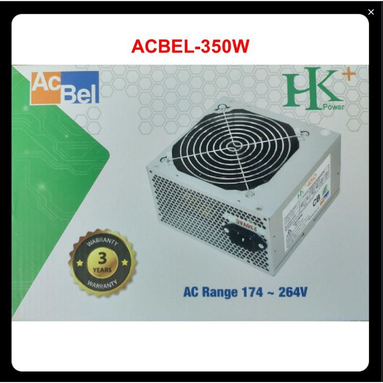 แหล่งพลังงาน KAS HK Acbel 400W ของแท้