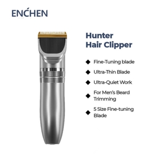 Youpin Enchen Hunter Electric Cordless Hair Clipper Beard Trimmer R-Shaped Acute Angle 8000r/m High Rotating Speed Motor 55dB Low Noise