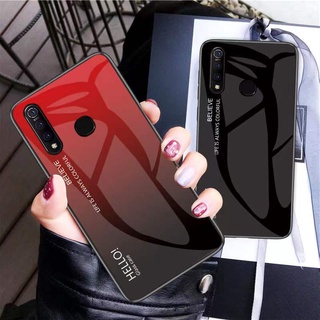 เคสกระจกไล่สี เคส VIVO Y21 V19 Y12 Y15 Y17 Y11 V15 V15pro Y19เคสกระจกสองสี เคสกันกระแทก ขอบนิ่ม