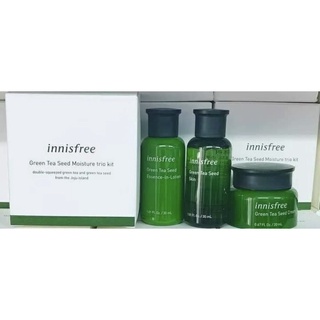 Innisfree Green Tea Moisture Trio Kit (Skin 30ml, Essence in lotion 30ml, Cream 20ml)