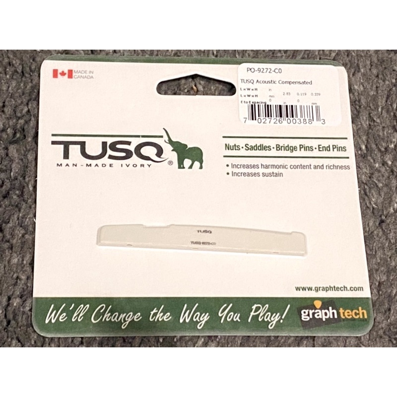 หย่อง แซดเดิ้ล Graphtech TUSQ ACOUSTIC SADDLE COMPENSATED 72X3MM (PQ