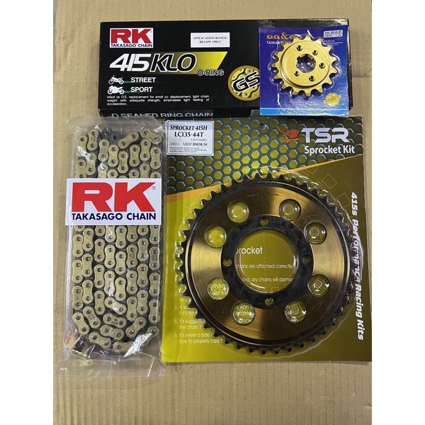 YAMAHA Y16 SPROCKET 415KLO-132 ORING RK PNP SPROCKET HUB LC135 4HOLE 1 ชุด