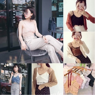 ครอปชีฟองอัดพลีท👾 มีหลายสี เลื่อนดูภาพถัดไปน้าา 🔸FREE REG ❣