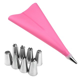 Icing Piping Cream Pastry Bag Stainless Steel Nozzle Pastry Tips Converter DIY Cake Decorating Tools