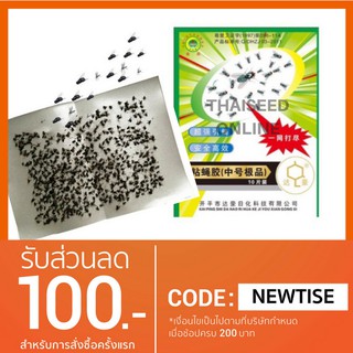 แผ่นกาวสติ๊กเกอร์ดักแมลงวัน กาวดักแมลงวัน 1 แพ็ค ประกอบด้วย แผ่นกาว 10 แผ่น Pesticide