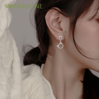 Mxfashione ต่างหูสตั๊ด รูปแมว สวยหรู สไตล์เกาหลี สําหรับผู้หญิง