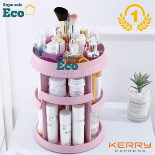 ECO HOME ชั้นวางเครื่องสำอางอะคริลิค หมุนได้ 360 องศา ปรับชั้นวางได้