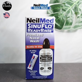 อุปกรณ์ล้างจมูก พร้อมใช้ NeilMed® SinuFlo ReadyRinse Premixed Nasal Wash ไซ นัส น้ำเกลือ ล้างโพรงจมูก