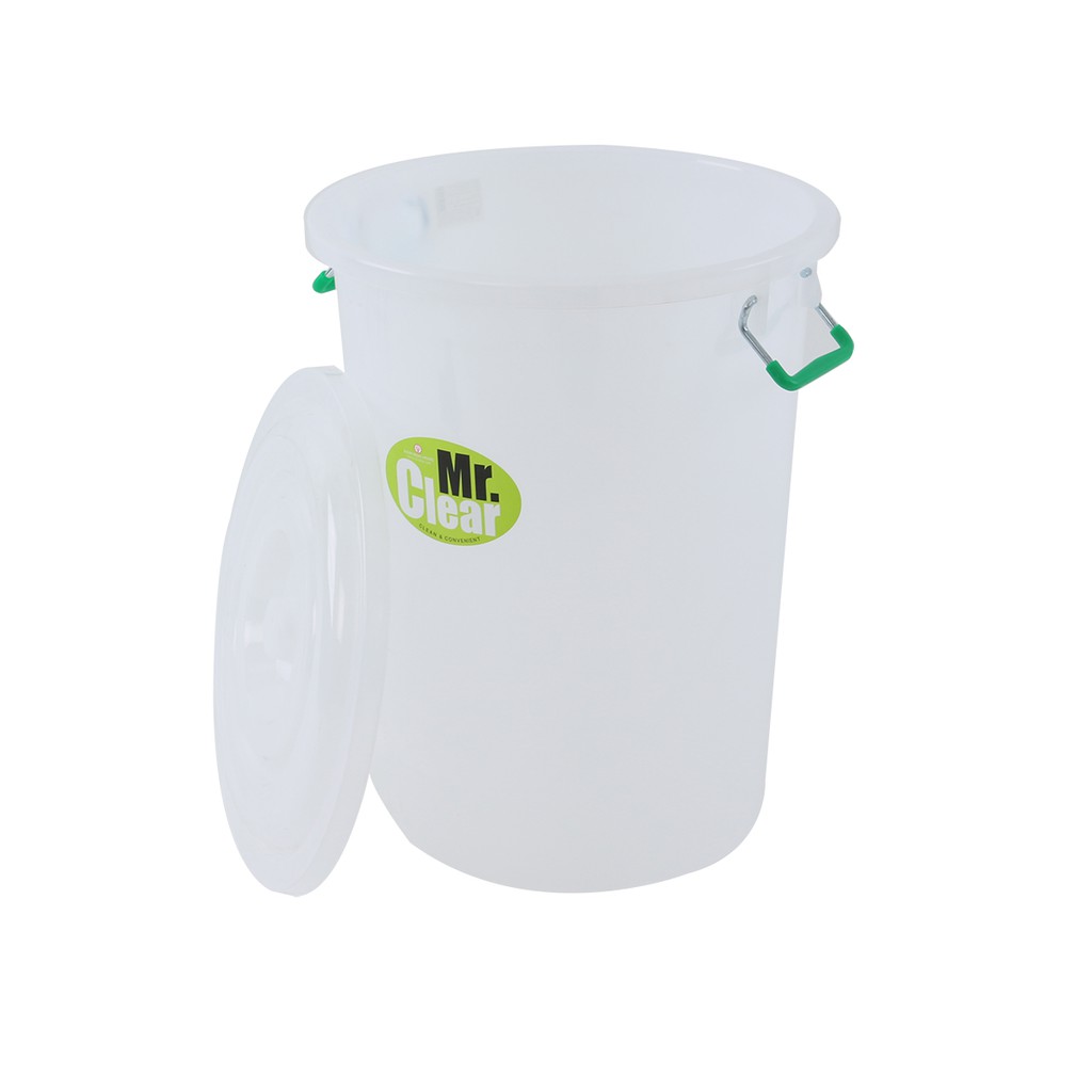 Mr. Clear ถังน้ำพลาสติก 63 ลิตร พร้อมฝา รุ่น 309A สีขาว |BAI|