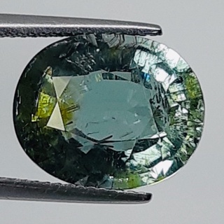 9.55 ct รูทิล อะความารีน แท้ ธรรมชาติ Natural Rutile Aquamarine Loose Gemstone For Fine Jewelry