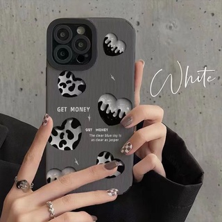 เคสโทรศัพท์มือถือหนังแกะ แบบนิ่ม ลายหัวใจ สําหรับ iphone 14 promax 14 plus 6 7 8plus X 11 12 13