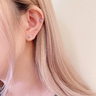 Suwann.na ต่างหู ต่างหูเงินแท้ จิว จิวเงินแท้ จิวเพชรดาว