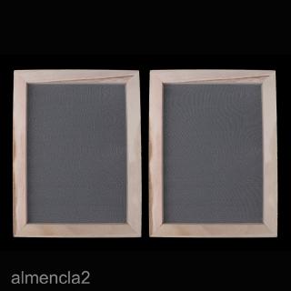 [ALMENCLA2] 2sets Paper Making Mold Papermaking Mould Frame Screen Tools Paper Handcraft