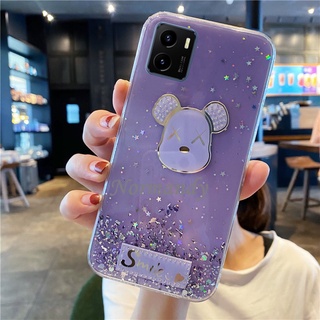 In Stock เคสโทรศัพท์ Casing Vivo Y15S Y15A Y21 Y33S V23E 5G Cartoon Bear Star Glitter Silicone Soft Phone Case Transparent Back Cover เคส