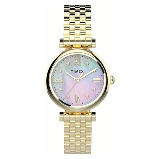 Timex TW2T78900 WOMEN S DRESS นาฬิกาข้อมือผู้หญิง  Gold