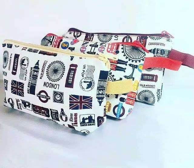 London Wallet Canvas Material SOUVENIR By The Country - Canvas Wallet - Cosmetic POUCH