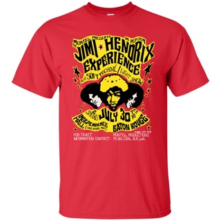 เสื้อยืดวงดนตรีเสื้อยืดแขนสั้น ผ้าฝ้าย พิมพ์ลายโปสเตอร์ Jimi Hendrix Psycadelic Tour 1960 ixties Music Sh สไตล์เรโทร สํา
