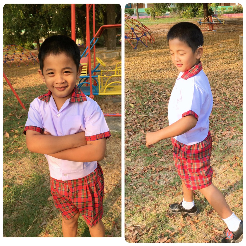 ชุดเด็กผู้ชาย  ชุดอนุบาลลายสก็อต ชุดนักเรียนลายสก็อต ชุดนักเรียนราคาถูก เสื้อนักเรียน- ชาย อนุบาล ร.ร.รัฐบาล - เอกชน - รูปที่ 4