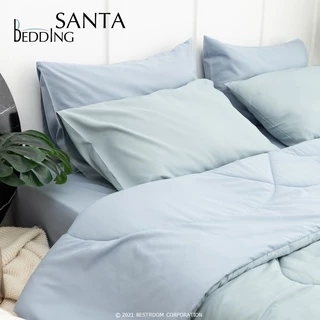 SANTA Bedding ชุดผ้าปูที่นอนพร้อมผ้านวม สีฟ้า สีเขียว