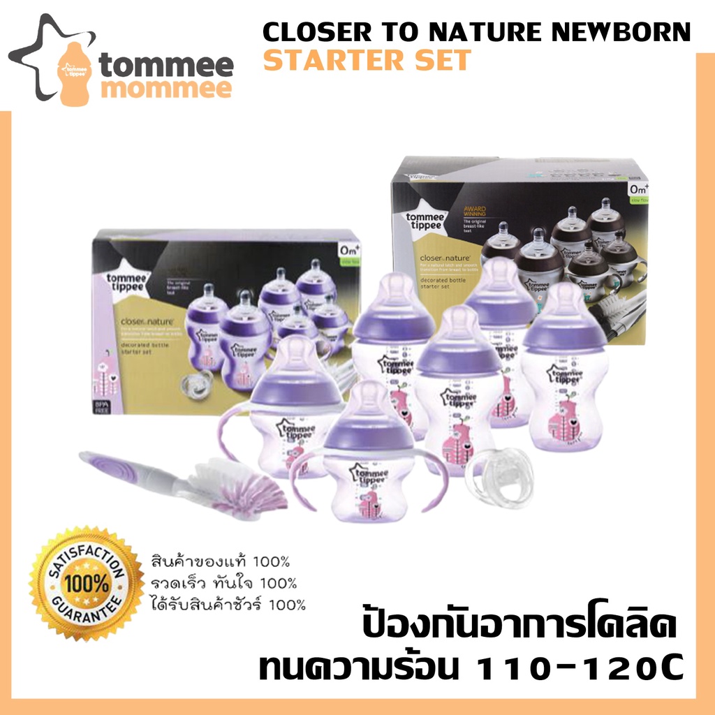 ราคาล้างสต๊อค Tommee Tippee ชุดขวดนม ชุดของขวัญแรกเกิด ชุดคลาสสิค ให้ในโอกาศพิเศษ 423743/38