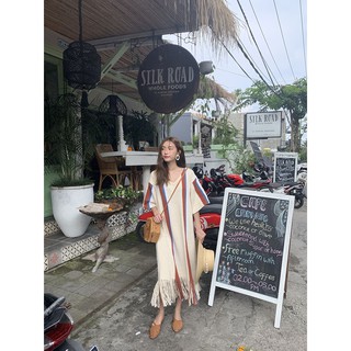 พร้อมส่ง 🥑  bohemian long dress C1518 เดรสยาว เดรสโบฮีเมี่ยนยาว