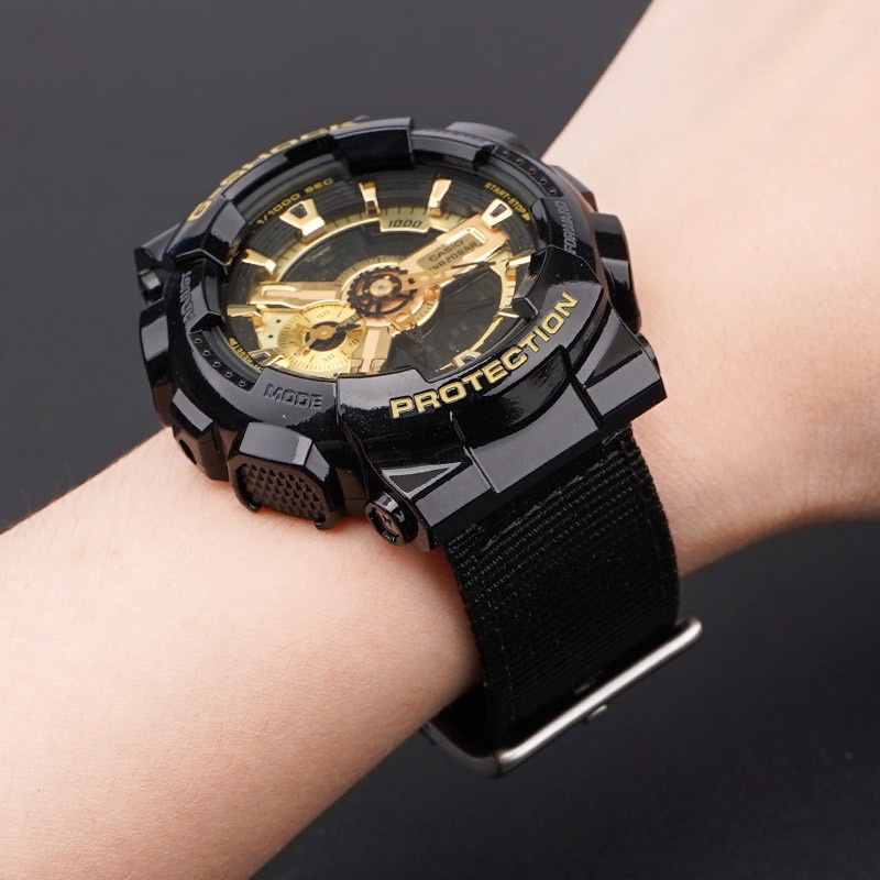 สายนาฬิกาข้อมือไนล่อน ผ้าแคนวาส 16 มม. 18 มม. แบบเปลี่ยน สําหรับ Casio G-SHOCK GM-110 GM-2100 GA-900 AQ-S810