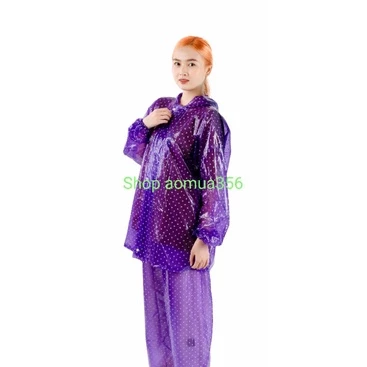 ชุดเสื้อกันฝน PVC มีซิปและกระดุม thumbnail 4