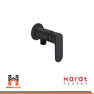 KARAT FAUCET ก๊อกเดี่ยวติดผนังแบบก้านโยกสีดำ  รุ่น ONYX KF-58-870-55