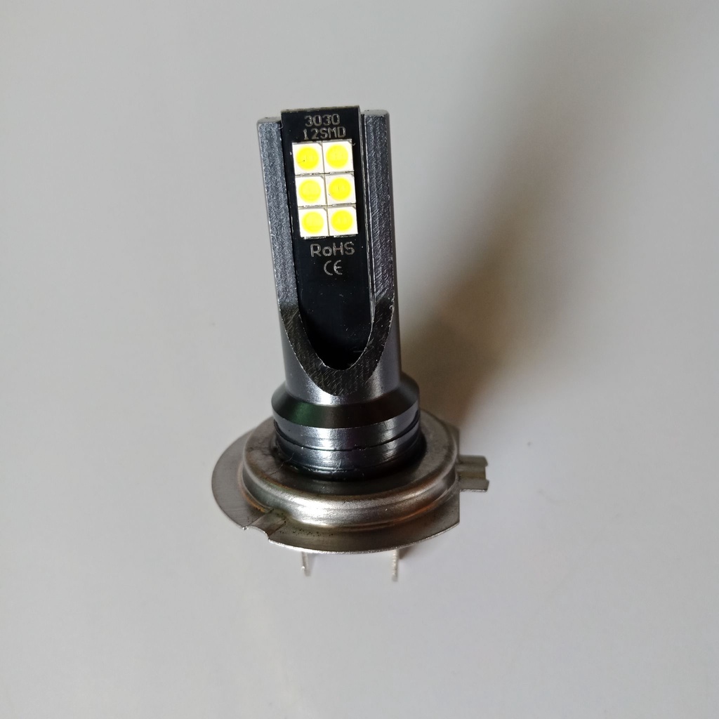 หลอดไฟ H7 ไฟหน้ารถจักรยานยนต์ / ไฟหน้ารถยนต์ LED H7 หลอดไฟหน้ารถ หลอดLED 12ดวง H7 แสงสีขาว 6000K / 1