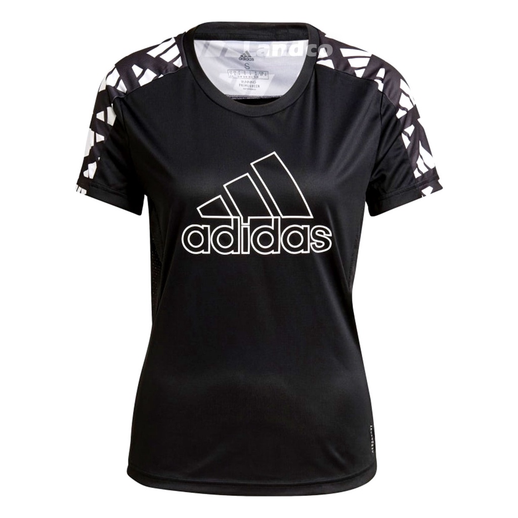 Adidas อดิดาส เสื้อยืดวิ่งออกกำลังกาย สำหรับผู้หญิง สีดำ RN W Own The Run Celebration TEE GM1587 BK (1000)P