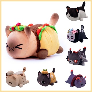 Cute 25cm Aphmau Skull Taco Pumpkin Bread Cat MeeMeows Mystery Plush Toys Stuffed Pillow