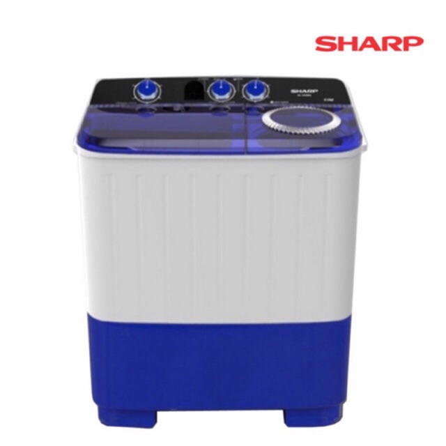 SHARP เครื่องซักผ้า 2 ถัง (7 KG.) รุ่น ES-TW70BL